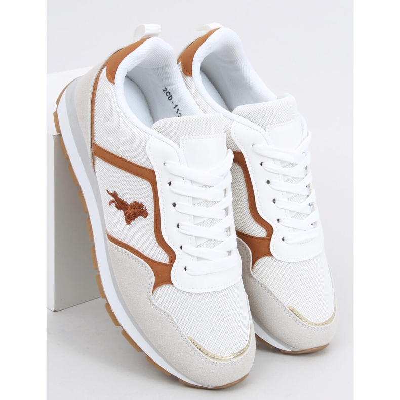 Chaussures de sport femme Furlo Camel beige blanc brun 2