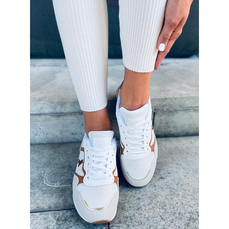 Chaussures de sport femme Furlo Camel beige blanche brun 1