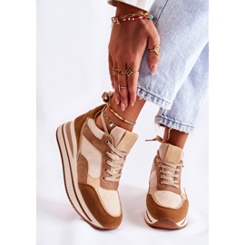 PS1 Chaussures Sport Daim Femme Marron-Beige Elisse brun 1 PS1 Chaussures Sport Daim Femme Marron-Beige Elisse brun 1