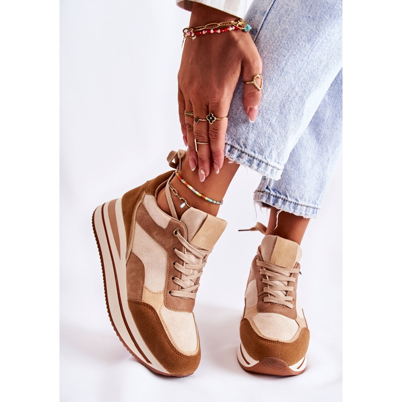 PS1 Chaussures Sport Daim Femme Marron-Beige Elisse brun 1 PS1 Chaussures Sport Daim Femme Marron-Beige Elisse brun 1