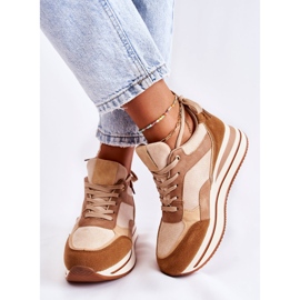 PS1 Chaussures Sport Daim Femme Marron-Beige Elisse brun 2 PS1 Chaussures Sport Daim Femme Marron-Beige Elisse brun 2