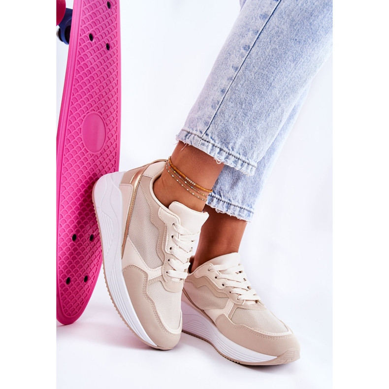 PG1 Baskets Classiques Femme Beige Salema 2