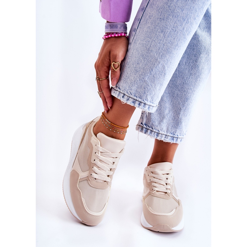 PG1 Baskets Classiques Femme Beige Salema 1