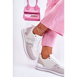 PG1 Chaussures de Sport Classiques pour Femme Blanc Elenes blanche rose 2