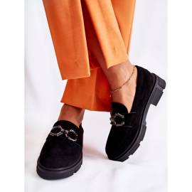 FL1 Mocassins En Daim Avec Décoration Janissa Noire le noir 2