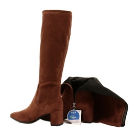 Bottes femme Caprice 25517-29 Dk cognac strech brun 4
