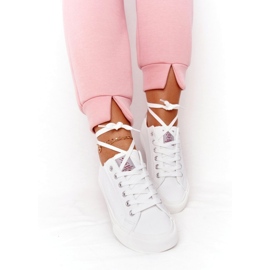 Big Star Baskets en cuir écologique pour femmes Cross Jeans HH2R4001C Blanc 5