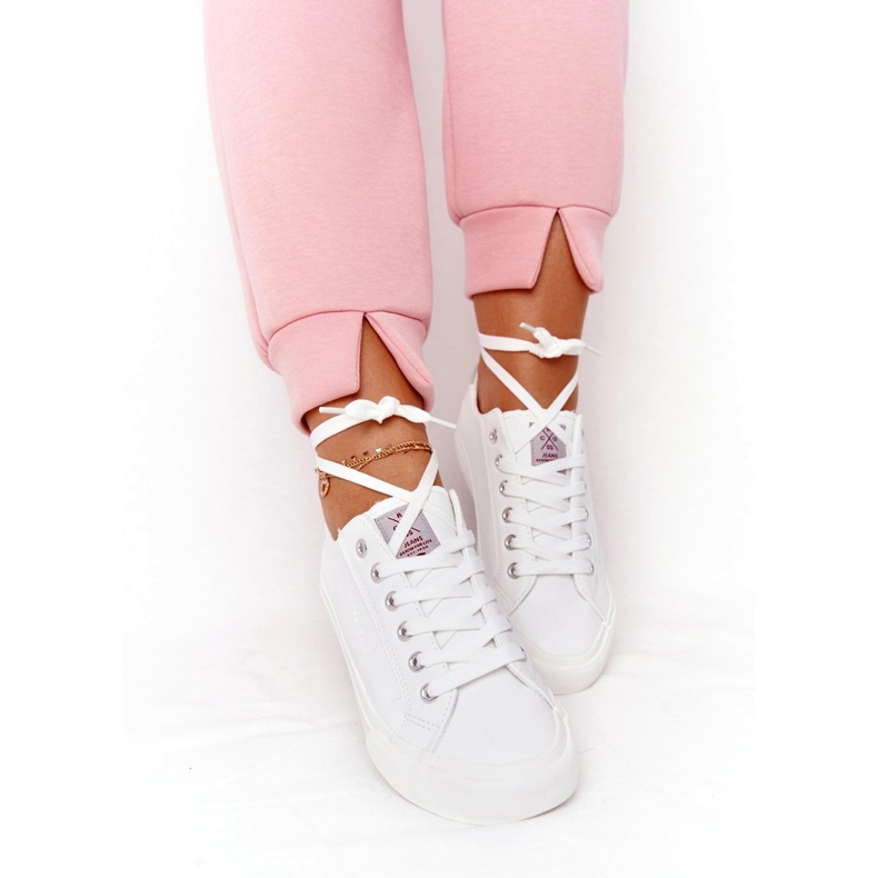 Big Star Baskets en cuir écologique pour femmes Cross Jeans HH2R4001C Blanc 5