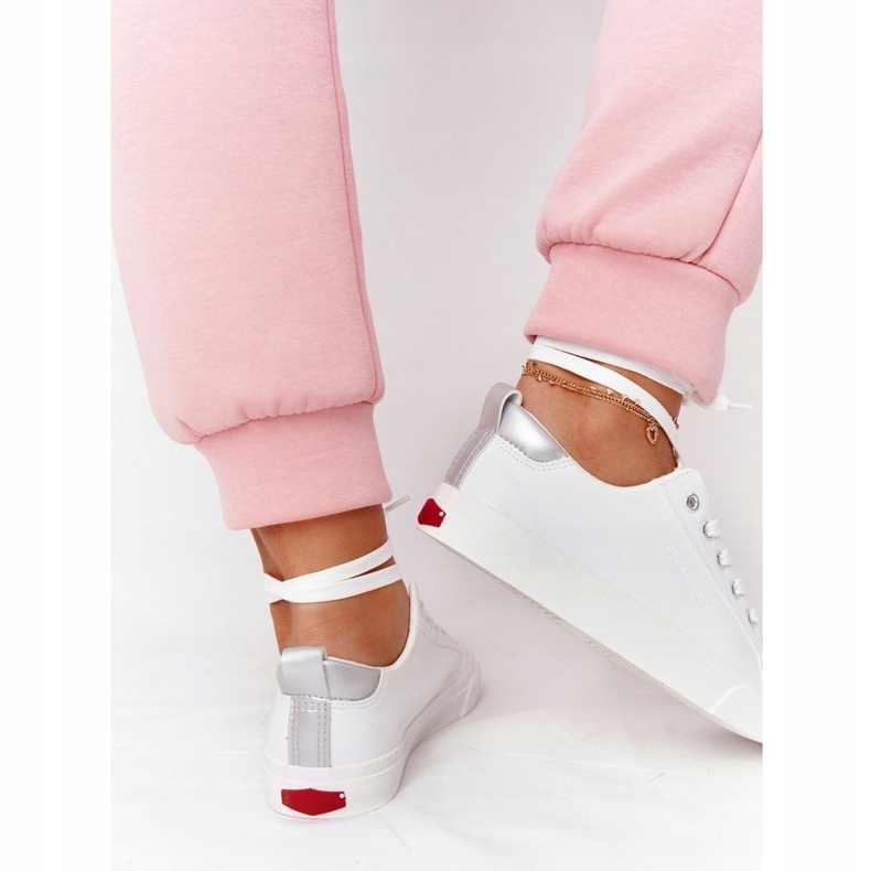 Big Star Baskets en cuir écologique pour femmes Cross Jeans HH2R4001C Blanc 4