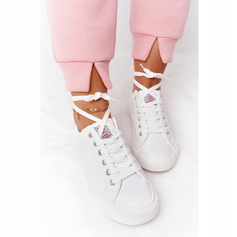 Big Star Baskets en cuir écologique pour femmes Cross Jeans HH2R4001C Blanc 1