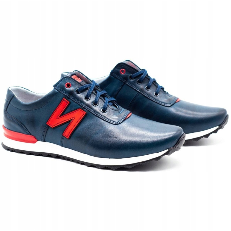 Joker Chaussures casual homme 301J bleu marine rouge 2