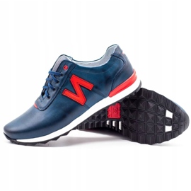 Joker Chaussures casual homme 301J bleu marine rouge 3