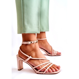 WS1 Sandales Laquées Classiques à Talons Hauts Beige Milani 3