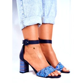 Sandales Femme Maciejka Cuir Bleu Marine 04235-17 / 00-5 5