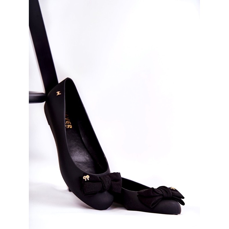 PH1 Ballerines en caoutchouc pour femmes avec nœud noir Fergie le noir 5