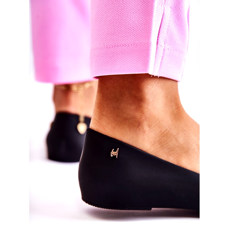 PH1 Ballerines en caoutchouc pour femmes avec nœud noir Fergie 2