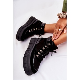 FB3 Bottes pour femmes à la mode sur la magnifique plate-forme noire 1