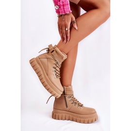 FB3 Bottines Femme Mode Beige La Blanca 1