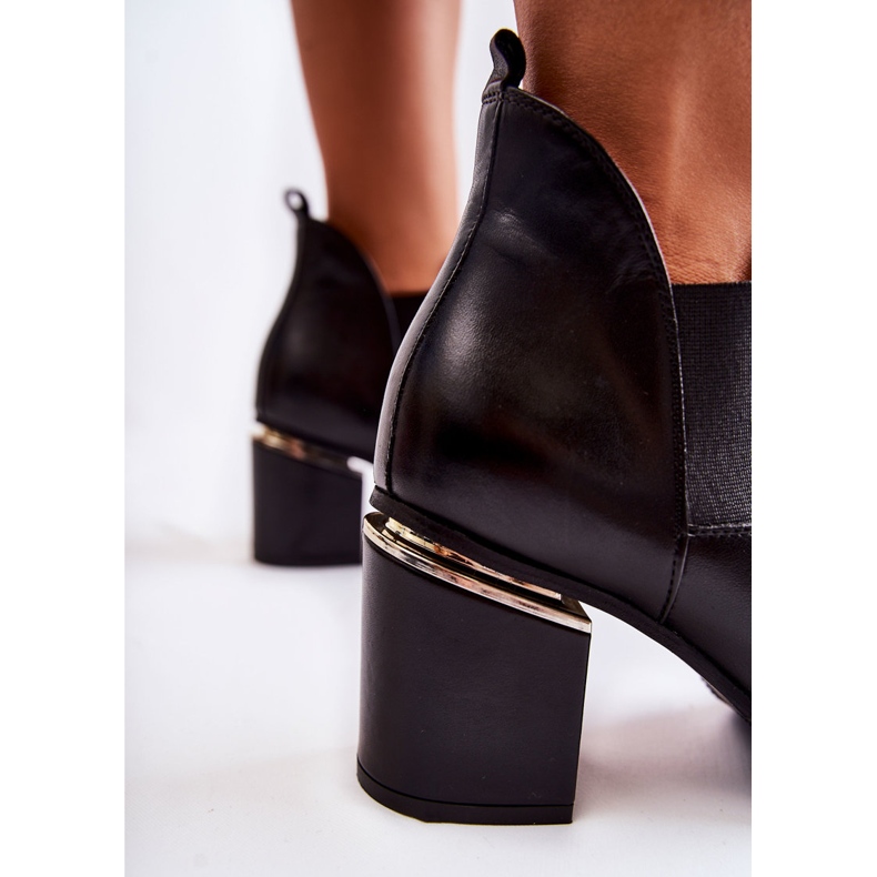 Bottes en cuir à talons hauts Laura Messi 2506 Noir le noir 1