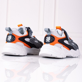 Baskets garçon Shelovet sur plateforme épaisse grise multicolore 2