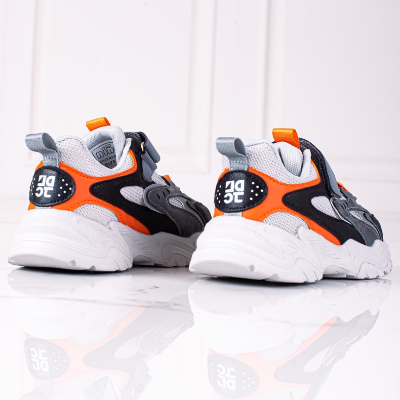 Baskets garçon Shelovet sur plateforme épaisse grise multicolore 2