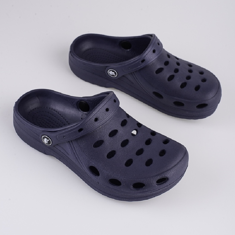 Chaussons garçon Shelovet bleu marine clair 1