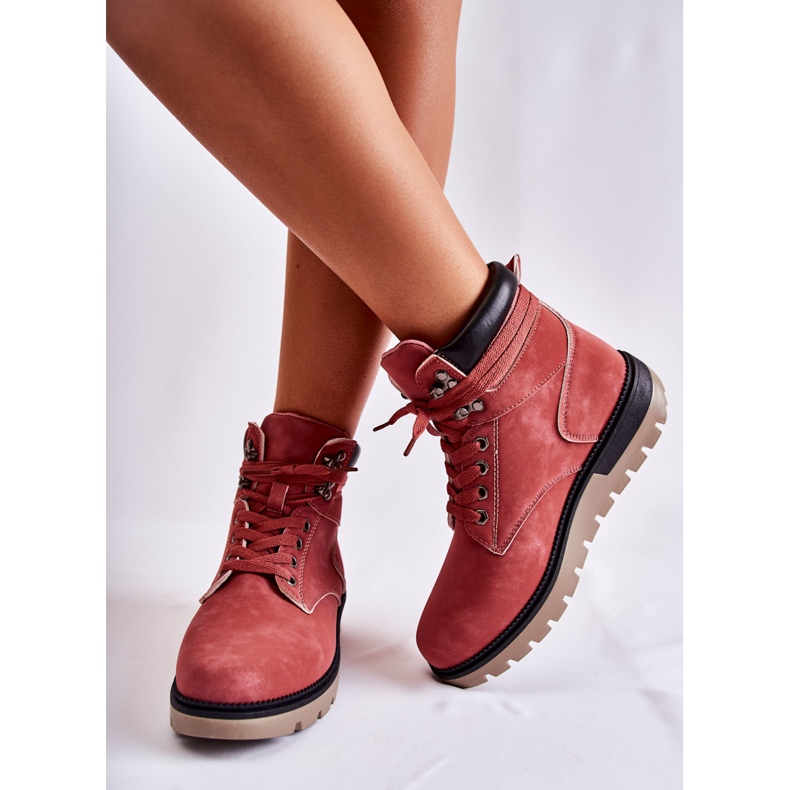Bottines en cuir sur la plateforme Red Ressa rouge 1