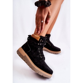 FB3 Bottes en cuir sur la plate-forme Ressa noire 2