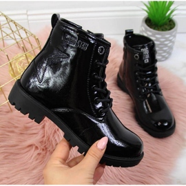 Bottines bovver noires fille Big Star II374045 le noir le noir 1