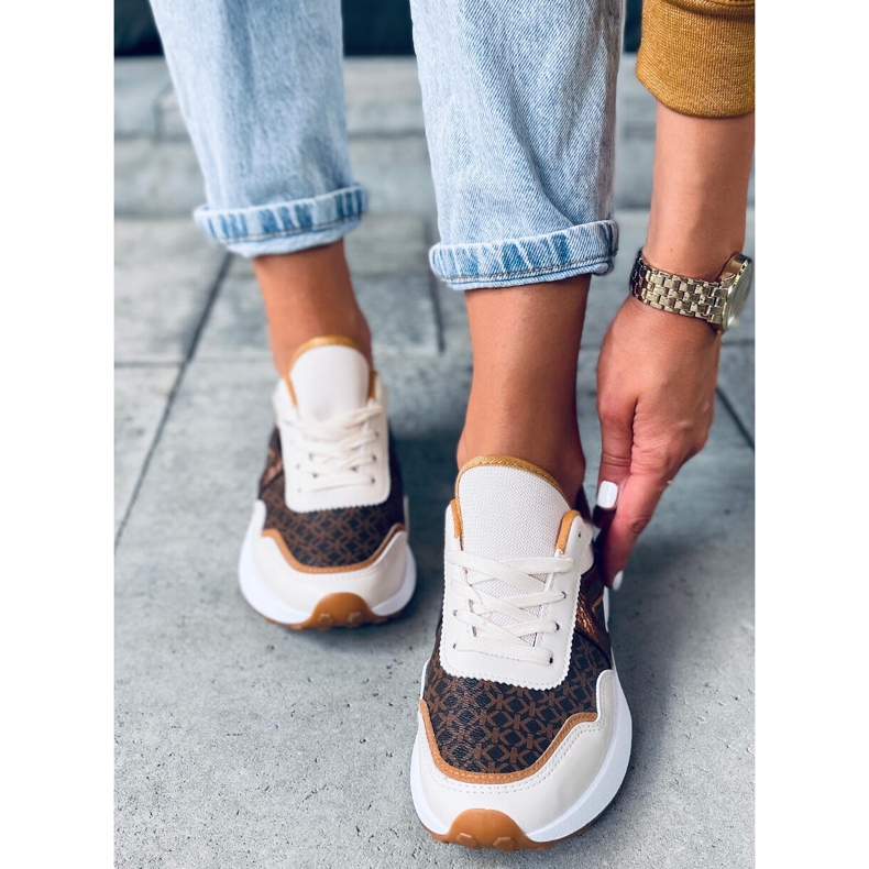 Baskets Akira Camel beige brun multicolore 1