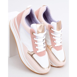 Bahar Chaussures de sport compensées roses blanche 2 Bahar Chaussures de sport compensées roses blanche 2