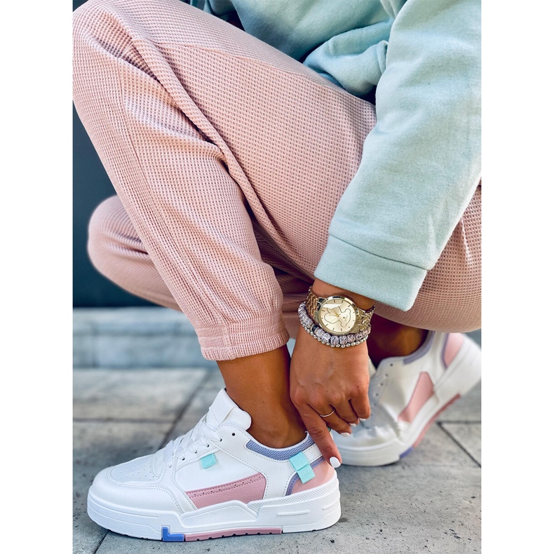 Baskets Cruz roses blanc multicolore 1