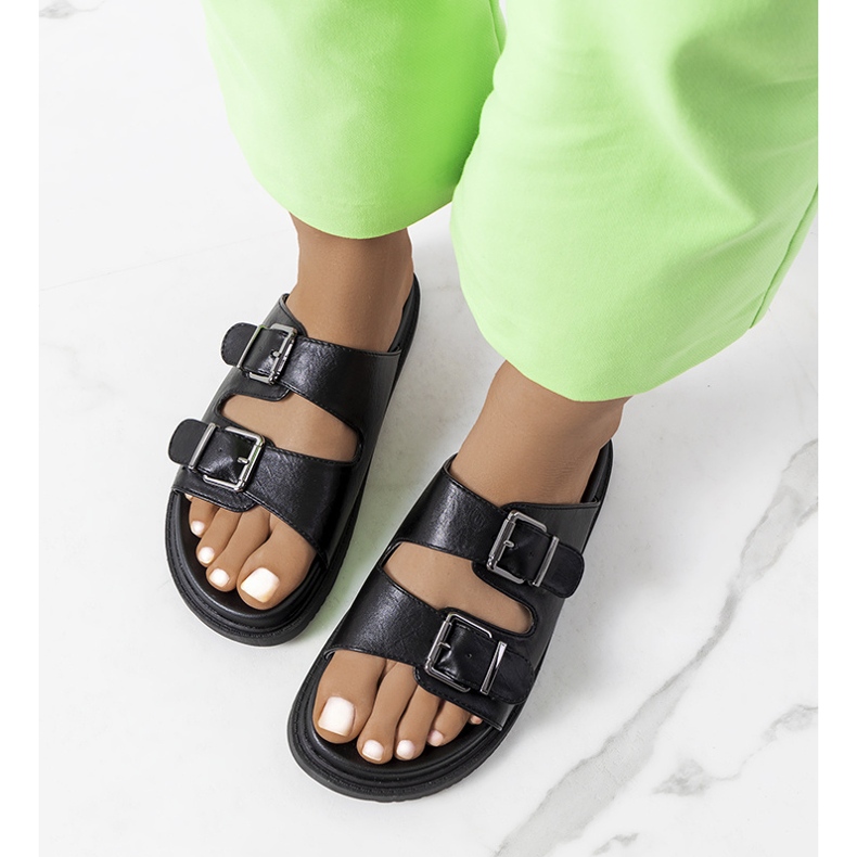 BM Chaussons femme Grayson noirs 1