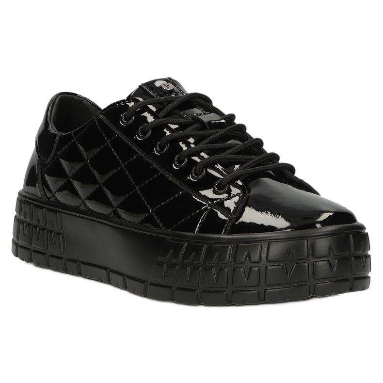 Filippo Baskets en cuir élégantes matelassées DP3932 / 22 BK noir 1