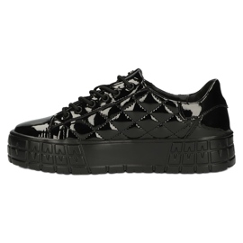 Filippo Baskets en cuir élégantes matelassées DP3932 / 22 BK noir 2