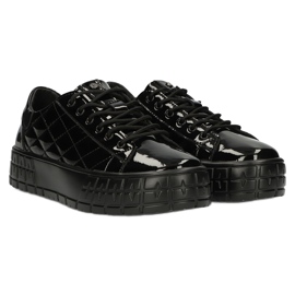 Filippo Baskets en cuir élégantes matelassées DP3932 / 22 BK le noir 4