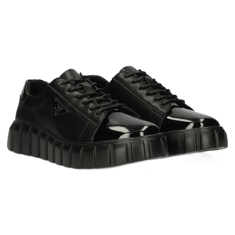 Baskets en cuir Filippo DP4138 noir 3