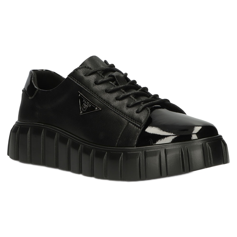 Baskets en cuir Filippo DP4138 noir 1