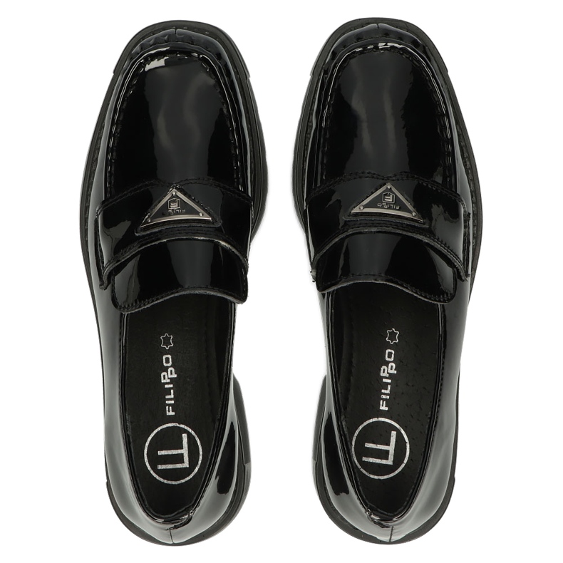 Filippo DP3930/22 BK Mocassins laqués, Noir le noir 3