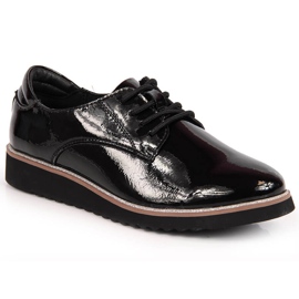 Chaussures femme en cuir verni noir Filippo le noir 1