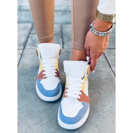 Baskets montantes bleues Clowsi multicolore 1