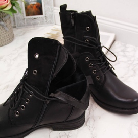 Chaussures à lacets pour femmes avec une fermeture éclair, noir Jezzi le noir 4