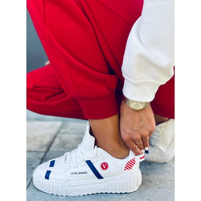 Baskets Bang Red blanche rouge 1