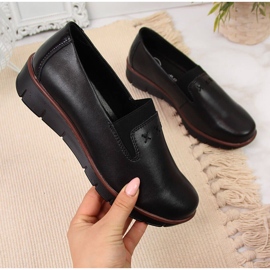 Chaussures confortables en cuir pour femmes noir Filippo 2