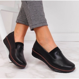Chaussures confortables en cuir pour femmes noir Filippo 1