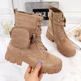 Bottes à plateforme pour femmes avec une poche, beige Vinceza 2 Bottes à plateforme pour femmes avec une poche, beige Vinceza 2