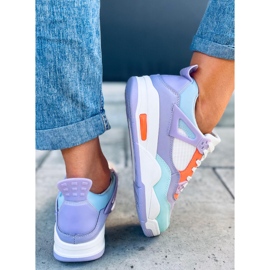 Baskets Inika Multi Violet blanche orange multicolore vert 3