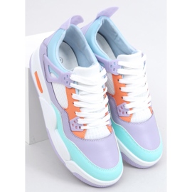Baskets Inika Multi Violet blanche orange multicolore vert 2