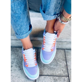 Baskets Inika Multi Violet blanche orange multicolore vert 4