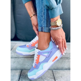 Baskets Inika Multi Violet blanche orange multicolore vert 5